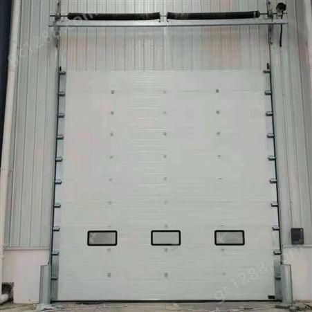 荣天 翻板车库门 电动提升门 遥控垂直提升 不锈钢双面加厚工业门