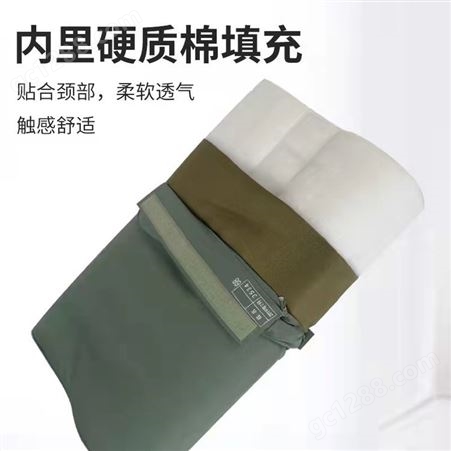 恒万服饰厂家 学生宿舍单人定型高低枕 绿色棉枕头 生产，工厂批发