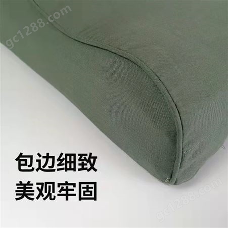 恒万服饰 宿舍学生用定型枕 军绿色硬质棉枕头 军训内务护颈枕
