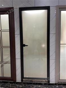 铝合金玻璃隔断门 极窄平开推拉门厂家 干湿分离玻璃门 客厅卫生间门