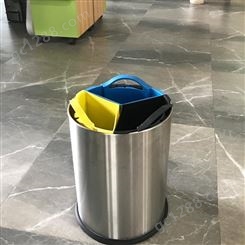奥力奇跨境不锈钢垃圾桶家用厨房分类垃创意垃圾分类桶定制
