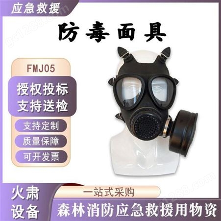 FMJ05防毒面具化学实验防护面罩防尘式头带面罩87型防护罩滤毒罐